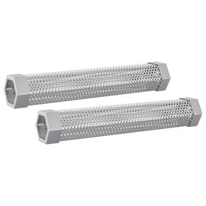 vidaxl suitsutoru 2 tk 5 x 5 x 30 cm Roostevaba teras 304 H&otilde;bedane