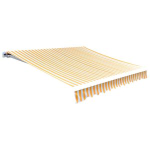 vidaXL varikatus p&auml;evalillekollane/valge 3 x 2,5 m (ilma raamita)