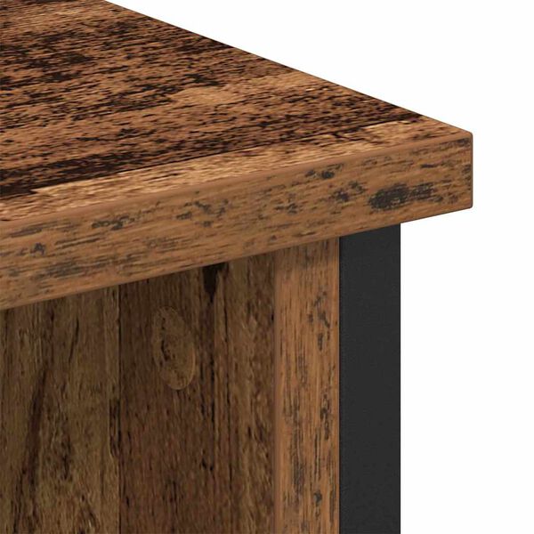 vidaXL Telerikapi komplekt Vana puit 100 x 35 x 45 cm Tehispuit