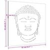 vidaXL aia seinakaunistus, 105x55 cm, Corteni teras, Buddha disain
