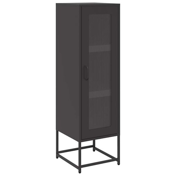 vidaXL Highboard Black 36x39x123 cm K&uuml;lmvaltsitud teras