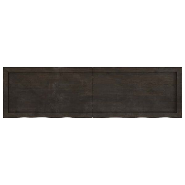 vidaXL lauaplaat, tumepruun, 140 x 40 x (2-4) cm, töödeldud tammepuit