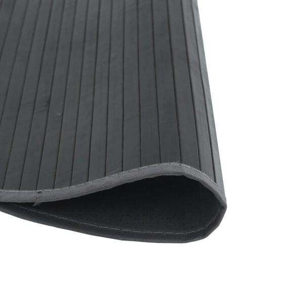 vidaXL vaip, ümmargune, hall, 100 cm, bambus