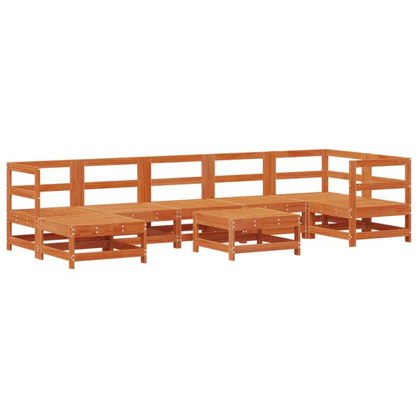 vidaXL Aia lounge komplekt 8 pcs Vahapunane Tahke m&auml;nd