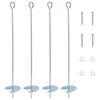 vidaXL Muldade ankurdus 4 tk &Oslash;10 x 60 cm Galvaniseeritud metall