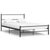 vidaXL voodiraam, must, metallist, 160 x 200 cm