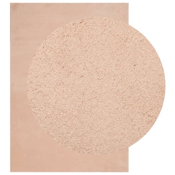 vidaXL vaip HUARTE, l&uuml;hikese narmaga, pestav, kahvaturoosa, 160x230 cm