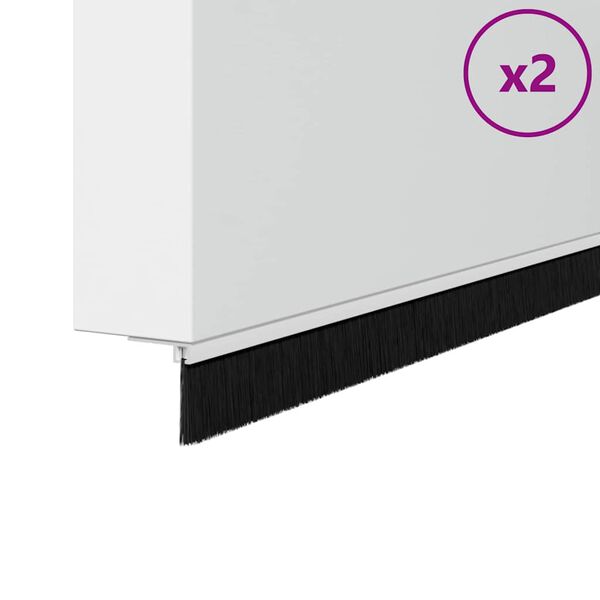 vidaXL Kruvitavad uksel&ouml;&ouml;kide tihendid 2 pcs Valge 100 cm