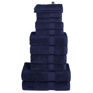 vidaXL 12-osaline r&auml;tikute komplekt SOLUND, tumesinine, 600 gsm