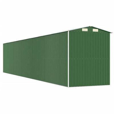 vidaXL aiakuur, roheline, 192x1021x223 cm, tsingitud teras