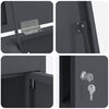 vidaXL Pakiautomaat uksega Antratsiit 44,5 x 29 x 110,5 cm Teras