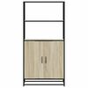 vidaXL Highboard Sonoma tamm 68x35x139 cm Engineered Wood and Metal