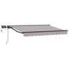 vidaXL Manuaalne varikatus LED-idega Helehall ja antratsiit 2,5 x 2 m
