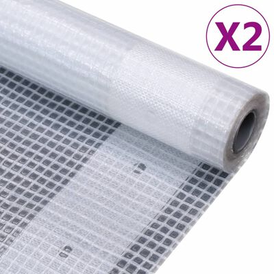 vidaXL Leno presendid, 2 tk, 260 g/m² 2 x 10 m, valged