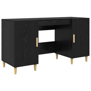 vidaXL Laud Must tamm Tehispuit 140 x 50 x 75 cm