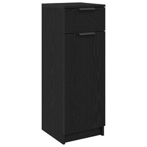 vidaXL Vannitoa kapp sahtliga Must tamm 32 x 34 x 90 cm Tehispuit