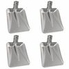 vidaXL Labida pea 4 pcs H&otilde;bedane 45 x 38 cm Alumiinium