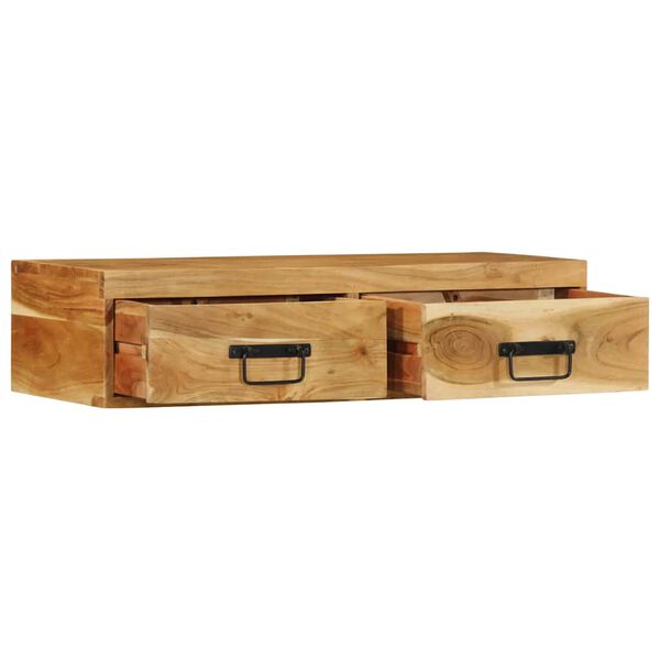 vidaXL seinale kinnitatav telerikapp, 80x30x19 cm, toekas akaatsiapuit