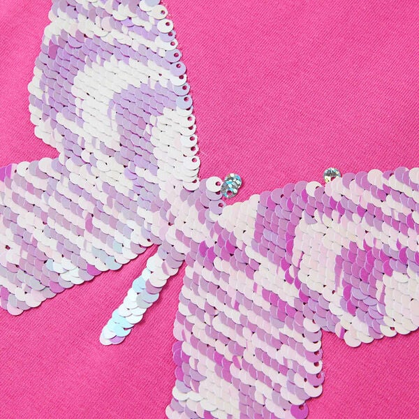 L&uuml;hikeste varrukatega laste s&auml;rk, tumeroosa, 104