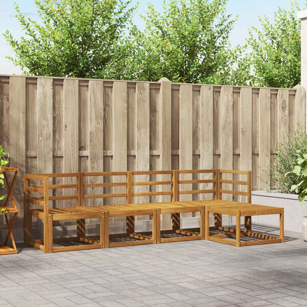 vidaXL V&auml;li diivanikomplekt 5 pcs Neutraalne Tugev akatsiapuu