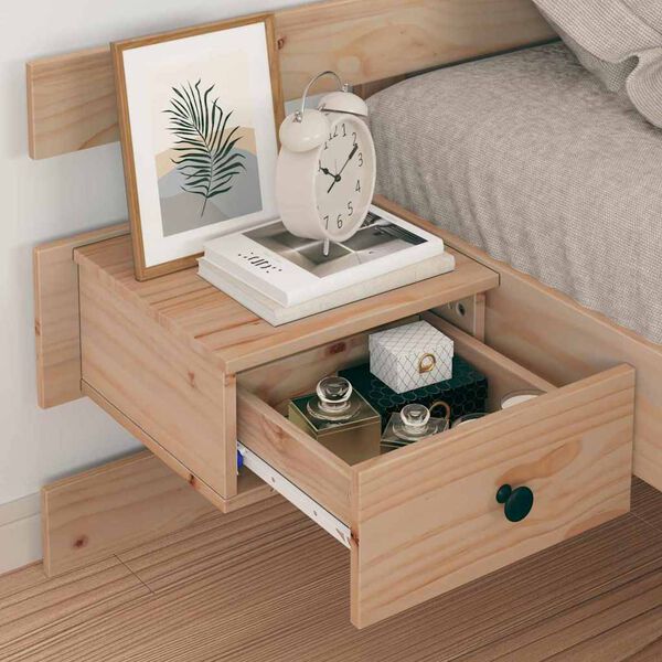 vidaXL Voodi raam peaga Pruun 75 x 190 cm Tahke mänd