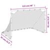vidaXL jalgpallivärav, valge, 122 x 81 x 81 cm, teras