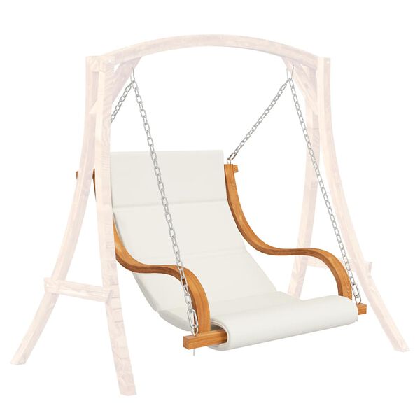 vidaXL aiakiik ilma kiigeraamita padjaga, painutatud puit