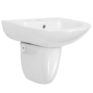 vidaXL Basin Valge 52 x 45 x 49 cm Glaseeritud keraamika