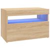 vidaXL telerialus LED-tuledega, sonoma tamm, 60 x 35 x 40 cm