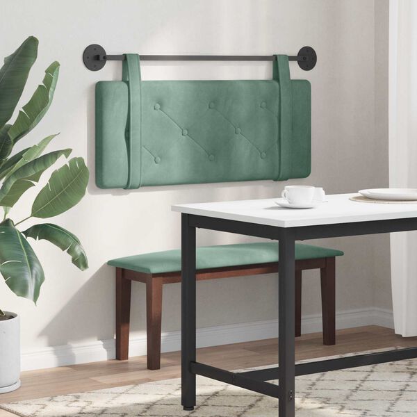 vidaXL Rippuv Peatoe Mere Roheline 110 x 55 x 5 cm Samet