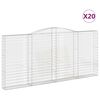 vidaXL kaarekujulised gabioonkorvid 20 tk, 400x30x180/200 cm, raud