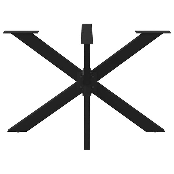 vidaXL s&ouml;&ouml;gilaua jalg, &auml;mblikukujuline, must, 120 x 68 x (72&ndash;73) cm, teras