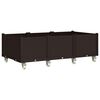 vidaXL ratastega taimekast, pruun, 150 x 80 x 54 cm, PP
