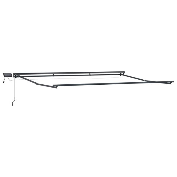 vidaXL Manuaalne varikatus LED-idega Antratsiit 4,5 &times; 3,5 m Alumiinium