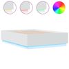 vidaXL voodiraam LED-tuledega, valge, 140 x 190 cm, tehispuit