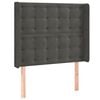 vidaXL voodipeats servadega, tumehall, 83x16x118/128 cm, samet