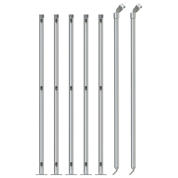 vidaXL võrkaed äärikuga, hõbedane, 0,8x10 m