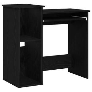 vidaXL riiulitega kirjutuslaud, must, 84x40x78 cm, tehispuit
