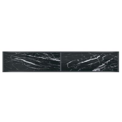 vidaXL konsoollaud, must, 200 x 35 x 75,5 cm, karastatud klaas