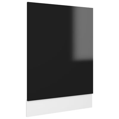 vidaXL nõudepesumasina paneel, must, 45 x 3 x 67 cm, puitlaastplaat
