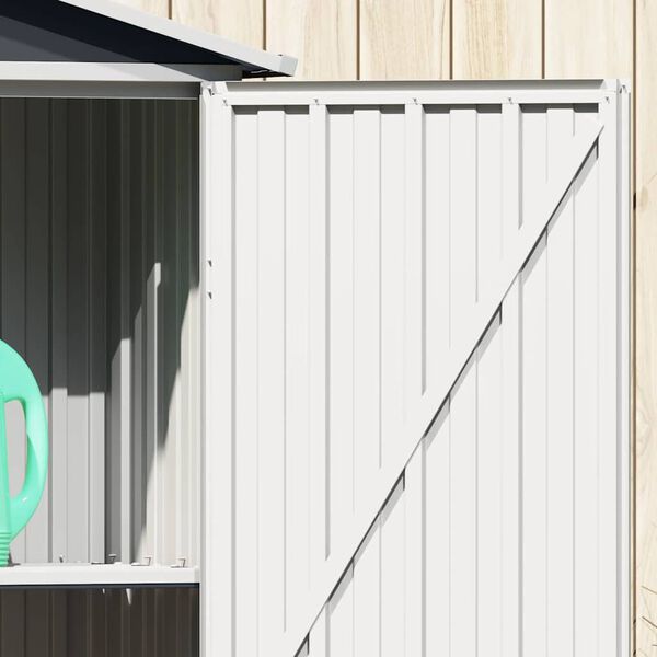 vidaXL aiakuur, hall, 116x45x175 cm, tsingitud teras