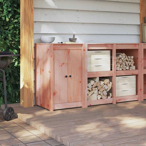 vidaXL Köök uks Pruun 50 x 9 x 82 cm täispuit-douglaskuusk