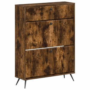 vidaXL Kinga kapp BREDA 78 x 24 x 103 cm Tehispuit Suitsutatud tamm