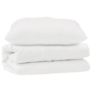 vidaXL Teki komplekt padjaga 2 pcs Valge Mikrofiiber