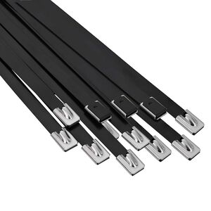vidaXL Kaabli sidumine 12 tk 7,9 x 800 mm Must