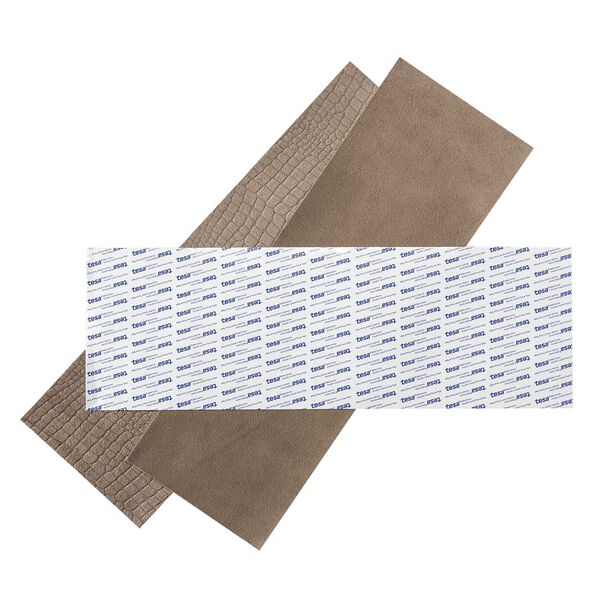 WallArt nahast seinapaneelid "Stubbs", suitsune pruunikashall, 16 tk