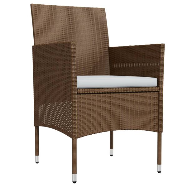 vidaXL 9-osaline aiam&ouml;&ouml;blikomplekt patjadega, pruun ja must