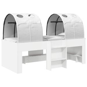 vidaXL Voodi Tunneliga 4 pcs Valge Tehispuit