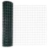 vidaXL Euro aia postiga 10 x 1,4 m PVC-kaetud teras Roheline V&otilde;rk