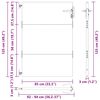 vidaXL Aia aed lukuga Must 85 x 125 cm Pulberv&auml;rvitud Teras